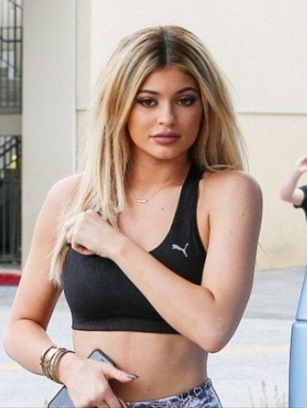 Puma Women's Classic Black Sports Bra As Seen On Kylie Jenner